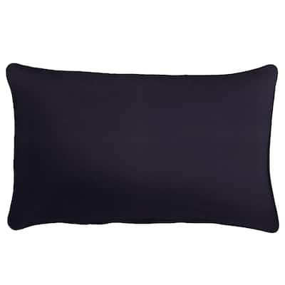 ARDEN SELECTIONS Oasis 24 in. Indoor/Outdoor Lumbar Pillow in Classic Navy  Blue AM0EN03C-D9Z1 - The Home Depot