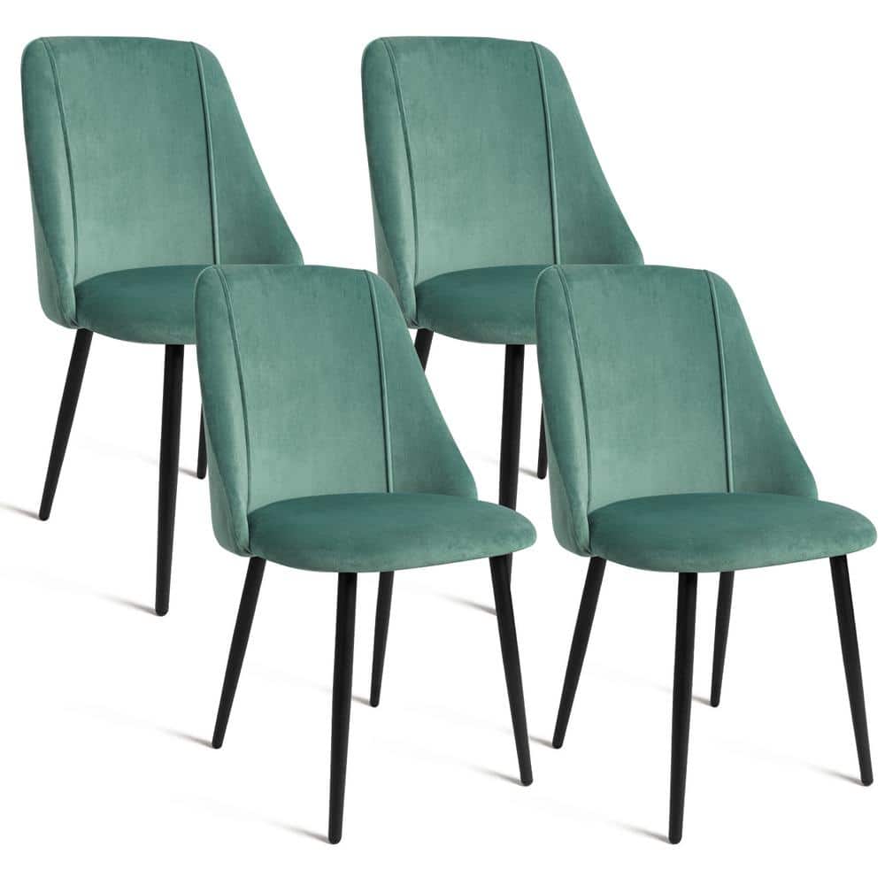 Modern Living Dining Chairs with Upholstered Black Legs for Kitchen, Living