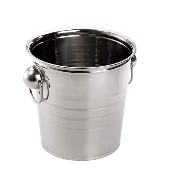 2-Pack 3 qt. Ice Bucket with Handles, Galvanized Metal Beverage Tub, Drink and Wine Chiller for Indoor and Outdoor Use