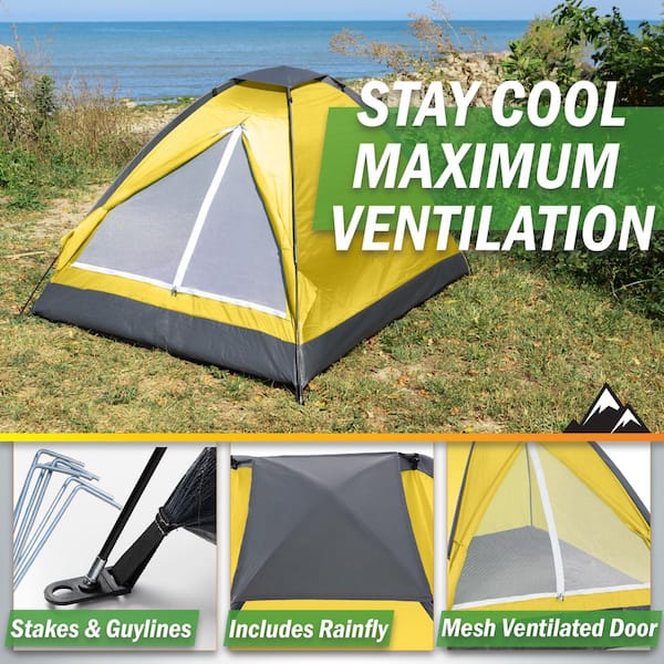 Wakeman Outdoors Campingzelt Für 2 Personen – Leichtes Trekkingzelt Mit Regenfliege & Tasche | Rosa