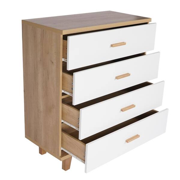 Porch & Den Hendrickson White Wood 4-Drawer 16-inch Deep Closet