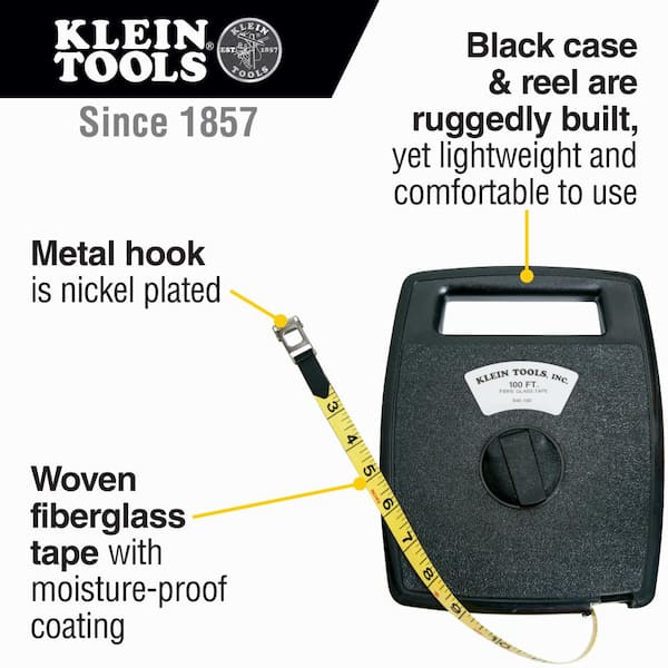 Klein Tools 946-100 100 ft. Woven Fiberglass Tape - Case