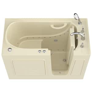 HD Series 26 in. x 53 in. Right Drain Quick Fill Walk-In Air Tub in Biscuit