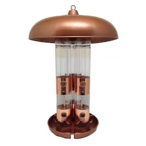 Copper Finish Triple Tube Squirrel Resistant Wild Bird Feeder - 10 lb. Capacity
