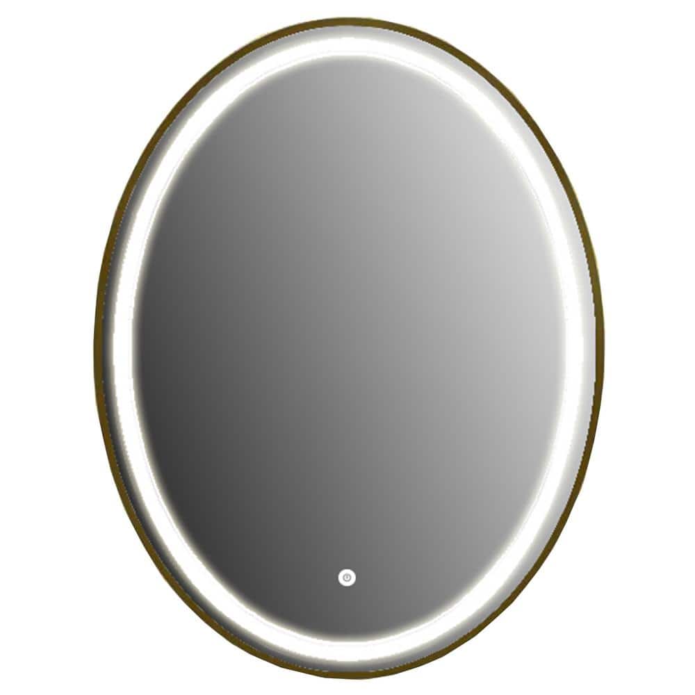 Vanity Art Deauville 24 in. W x 31.5 in. H Large Oval Frameless LED