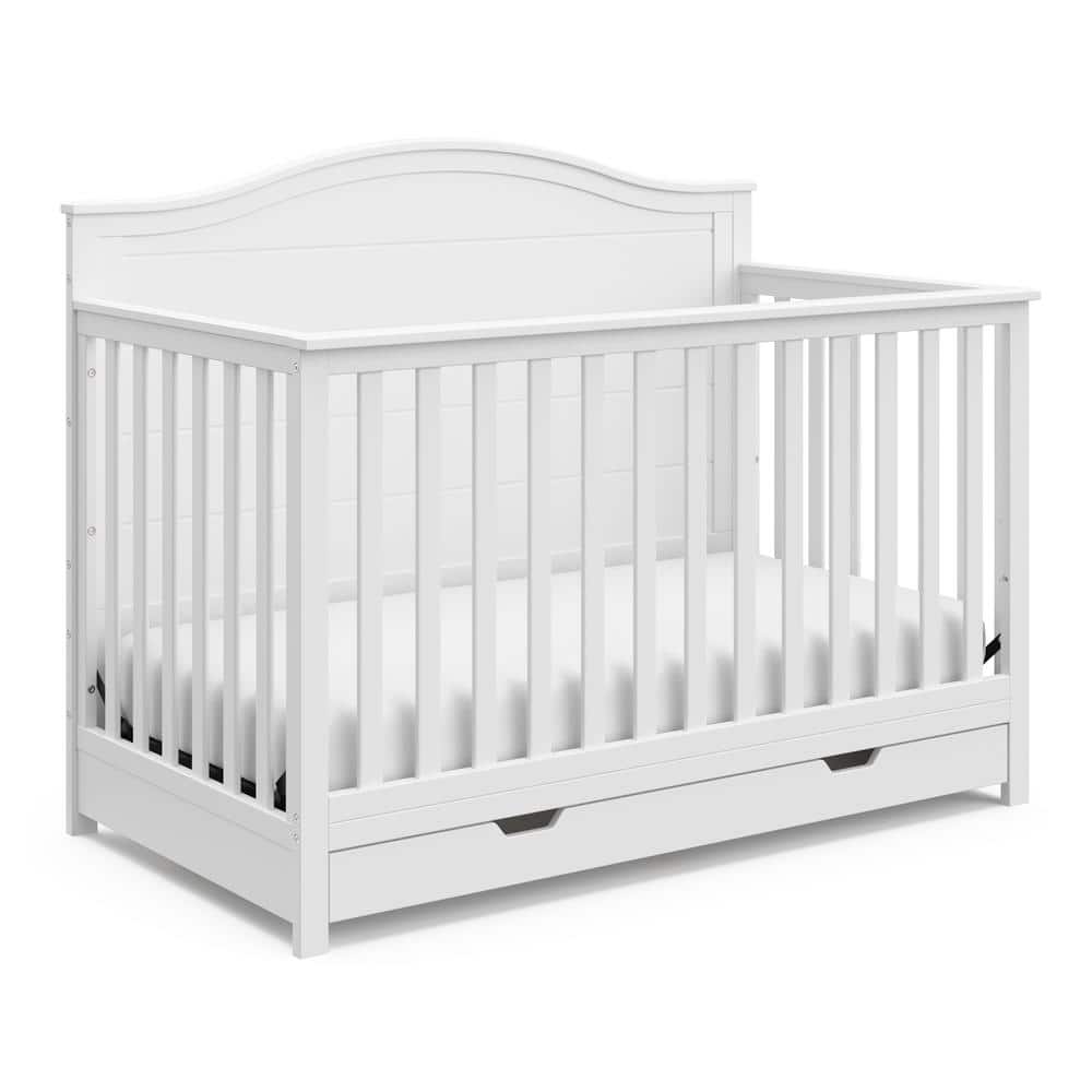 Storkcraft Moss White Convertible Crib With Drawer -  04550-131