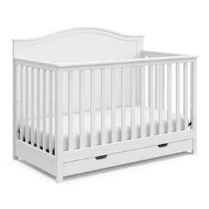 Moss White Convertible Crib With Drawer