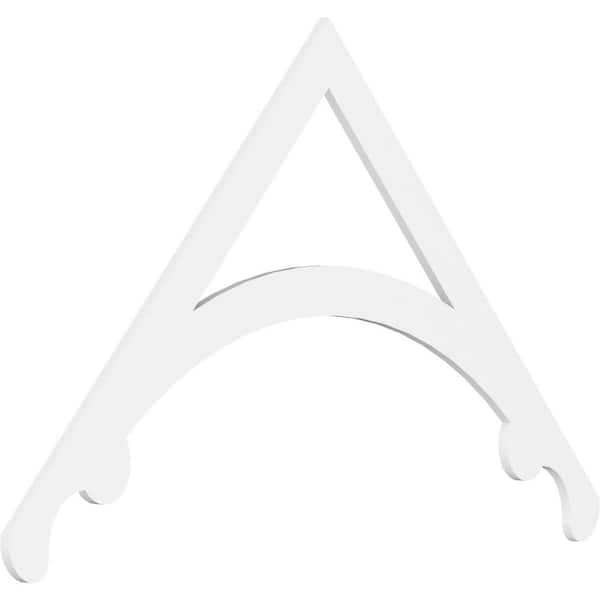 Ekena Millwork 1 in. x 72 in. x 42 in. (14/12) Pitch Legacy Gable Pediment Architectural Grade PVC Moulding
