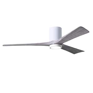 Irene 60 in. LED Indoor/Outdoor Damp Gloss White Ceiling Fan with Remote Control and Wall Control