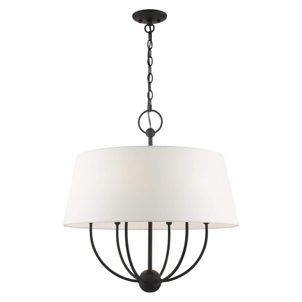 Livex Lighting Ridgecrest 6 Light Black Pendant Chandelier 49846-04 ...