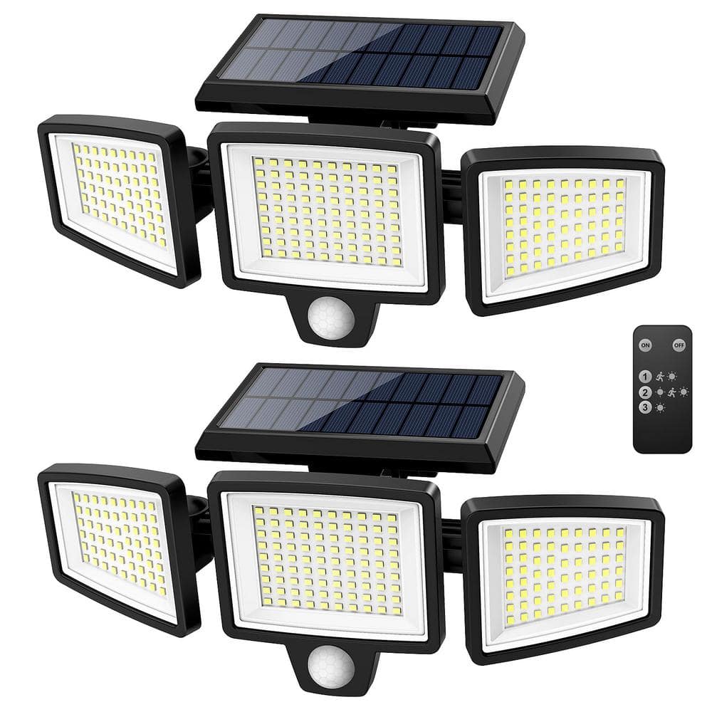 Angel Sar Outdoor Solar 210 LED Security Lights with Remote Control ...