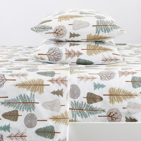 FRESHFOLDS 4-Piece Forest Trail Microfiber King Wilderness Ultra-Soft Sheet Set