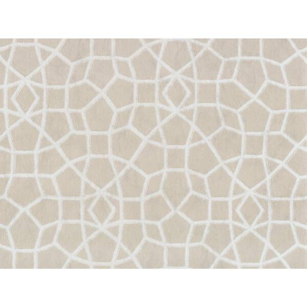 York Wallcoverings Ronald Redding Beige Sculptural Web Paper Unpasted Matte Wallpaper 27 in. x 27 ft.