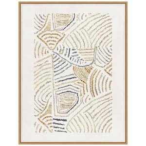 Dreamy Geo II" by Aimee Wilson 1-Piece Canvas Transfer Floater Frame Abstract Art Print 30 in. x 23 in.