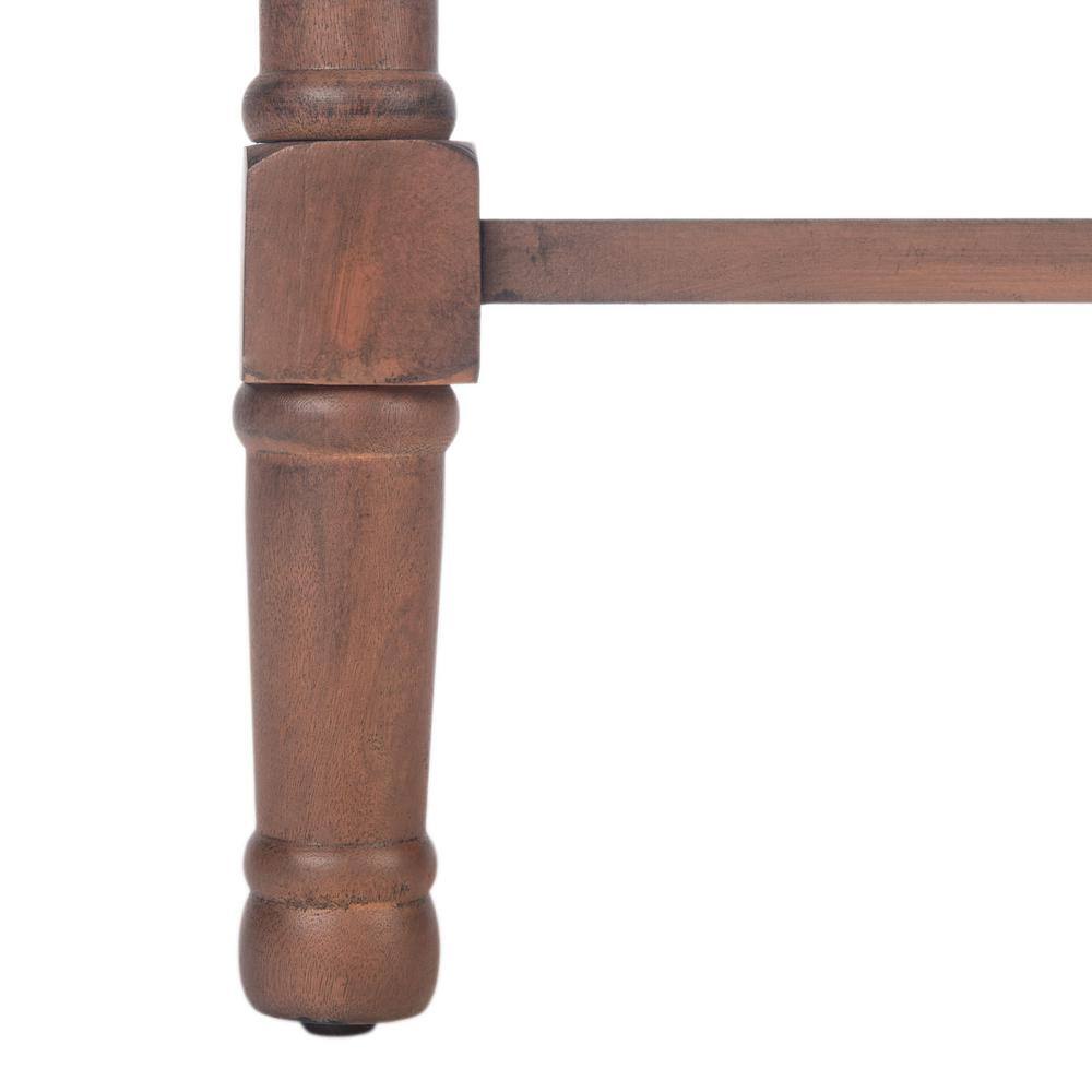 Allura Contemporary French Brown Console Table with Dual Storage Drawers