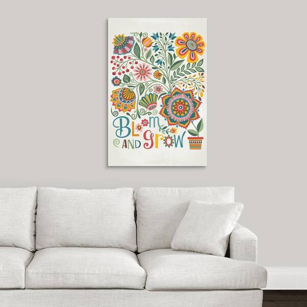 GreatBigCanvas "Bloom and Grow!" by  Mary Tanana Canvas Wall Art