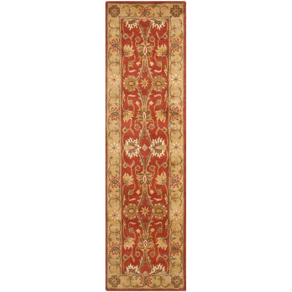 SAFAVIEH Antiquity Rust/Gold 2 ft. x 8 ft. Border Runner Rug