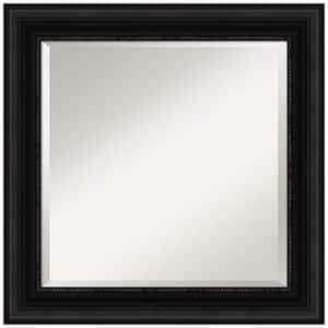 Medium Square Parlor Black Beveled Glass Classic Mirror (25.5 in. H x 25.5 in. W)