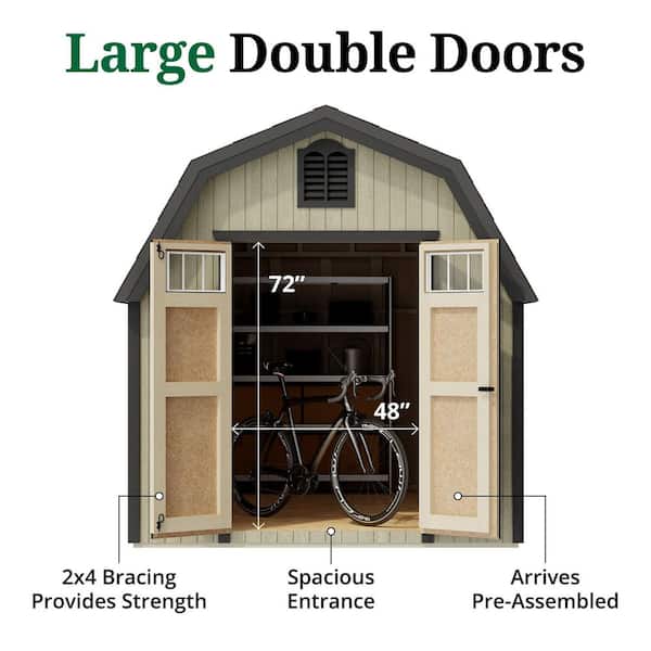 Little Cottage Co. Colonial Greenfield 8 ft. x 10 ft. Outdoor Wood