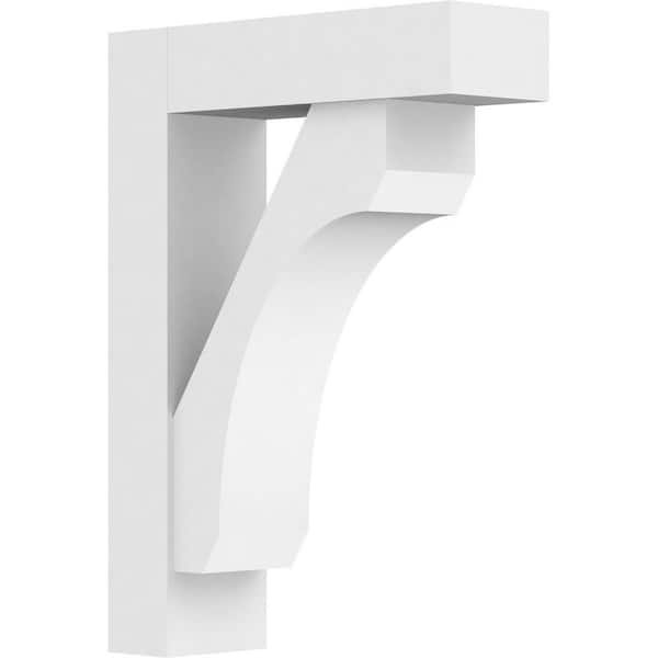 Ekena Millwork Standard Legacy 5 in. W x 22 in. H x 16 in. D Signature Urethane Polyurethane Bracket With Block Ends