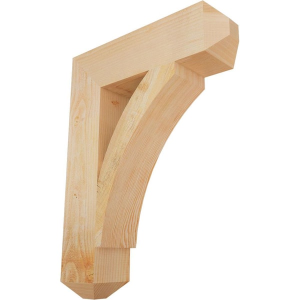 Ekena Millwork 6 in. x 32 in. x 24 in. Douglas Fir Thorton Craftsman Rough Sawn Bracket