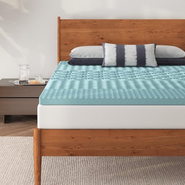 NapQueen 2 in. Twin Gel Memory Foam Cooling Mattress Topper