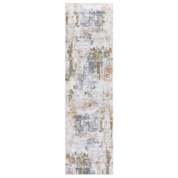 Princeton 2 ft. x 7 ft. Light Beige Distressed Abstract Runner Rug