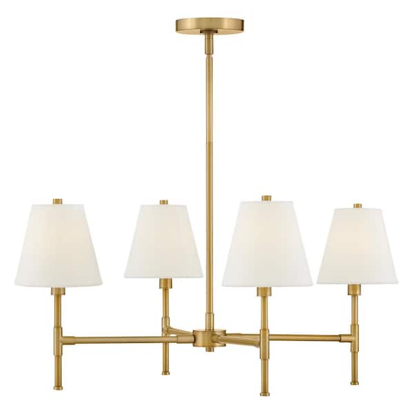 LARK - Beale 4-Light Lacquered Brass Chandelier