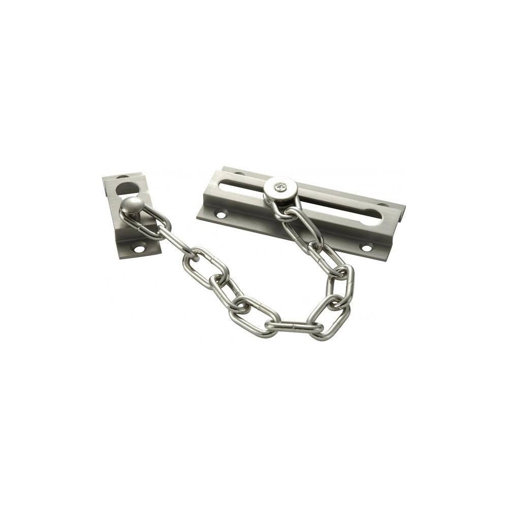 Strong Chrome Door Chain Security Lock – High Safety Guard Restrictor With Screws