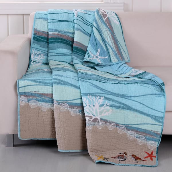 Greenland Home Fashions Maui Multicolored Quilted Cotton Throw