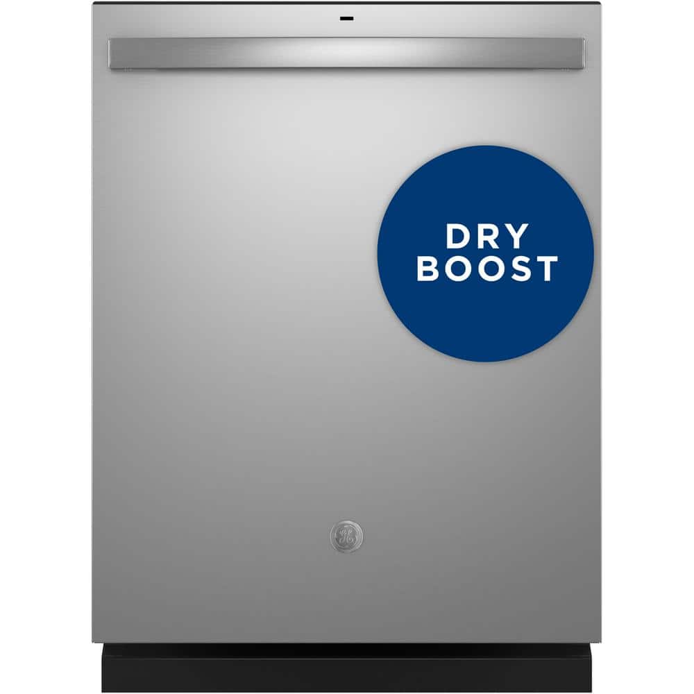 GE 24 in. Built-In Tall Tub Top Control Stainless Steel Dishwasher w/Sanitize, Dry Boost, 52 dBA, Silver