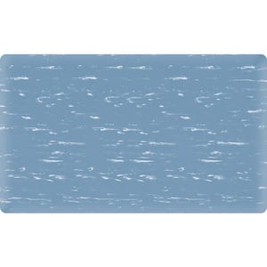 Ultimate K-Marble AMBL Blue/White 3 Ft. x 10 Ft. Commercial Door Mat