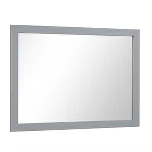 Galsaky 46 in. W x 32 in. H Rectangular Framed Surface-Mount Bathroom Vanity Mirror in Empire Gray