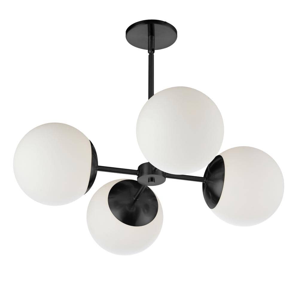 Dayana 4-Light Matte Black Chandelier