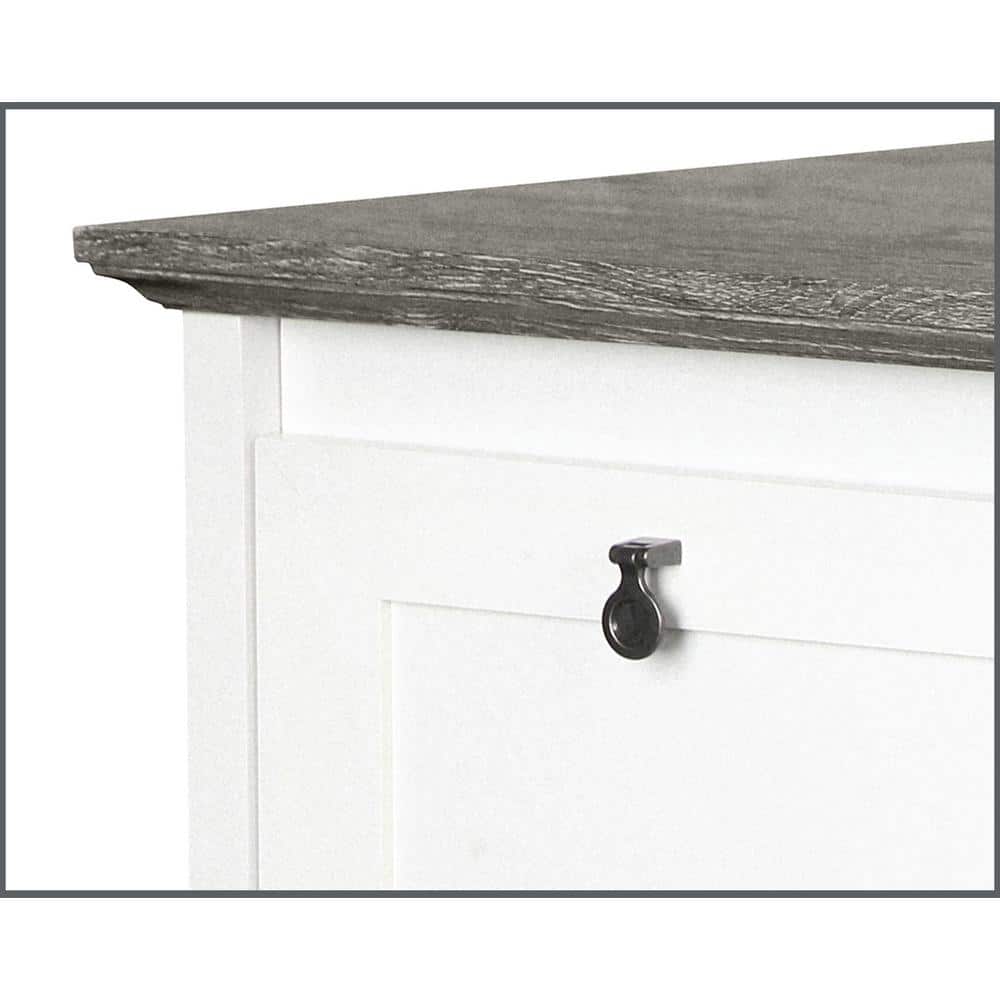 Saint Birch 2-Drawer Legal Size Lateral Filing Cabinet in Gray Oak/White