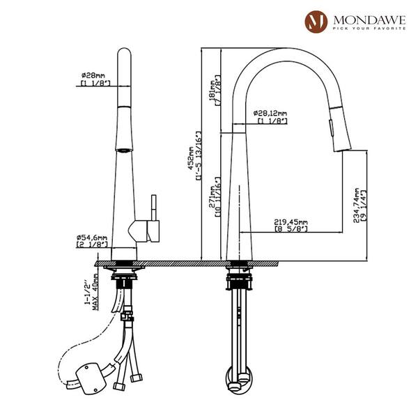 Technical drawing: Selecting your accessories