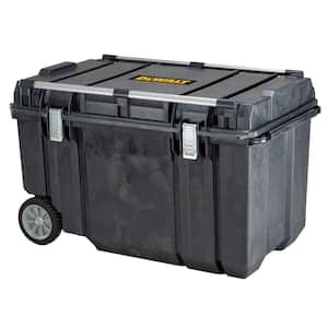 Mobile Job Tool Box Rolling Container Cart Wheeled Portable Jobsite Chest Bin 