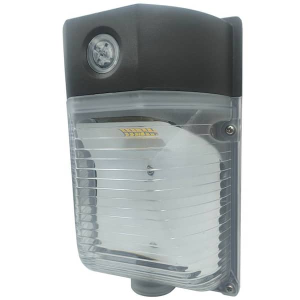 100-Watt Equivalent 2860 Lumen Integrated LED Selectable 3CCT Bronze Mini Wall Pack Light