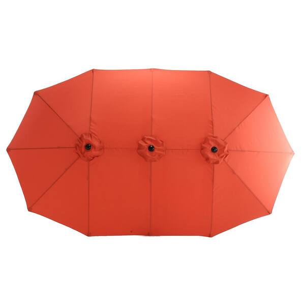 ユウ Siavonce 14.8 ft. Double Sided Outdoor Umbrella Rectangular