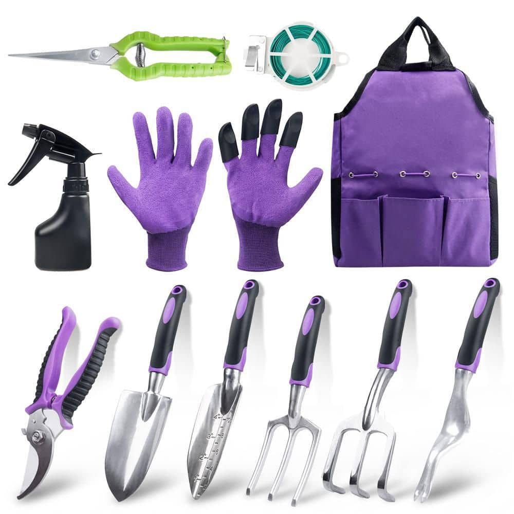 11-Piece Aluminum Alloy Steel Hand Tool Starter Kit Outdoor Heavy-Duty Gard