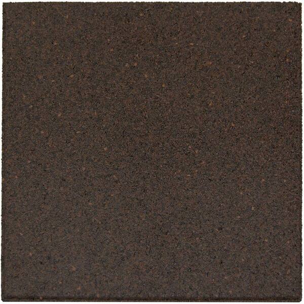 Envirotile 18 in. x 18 in. Earth Rubber Flat Profile Paver