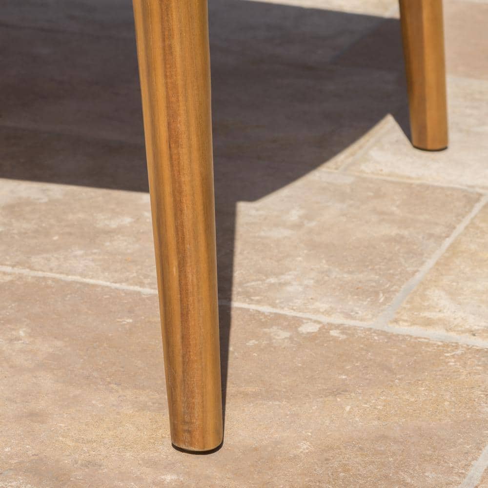 Sunqueen 71" Teak Brown Wooden Patio Dining Table