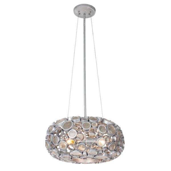 Varaluz Fascination 3-Light Nevada Donut Chandelier with Clear Glass