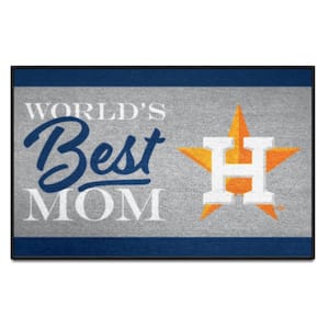 Houston Astros World's Best Mom Gray 2 ft. x 3 ft. Starter Mat Area Rug