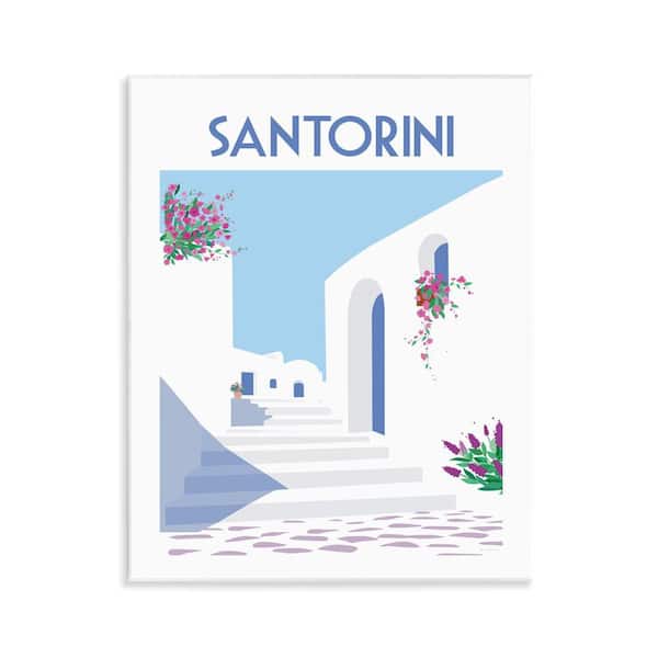Stupell Industries Santorini White Architecture by Omar Escalante Unframed Culture Graphic Art Print 14 in. x 11 in.