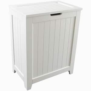 Contemporary Country White No Additional Features Wood Hamper with Wainscot Panels