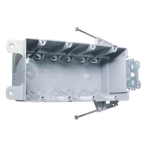 Pass & Seymour Slater New Work Plastic 4-Gang Steel Stud Bracket Box with Quick/Click