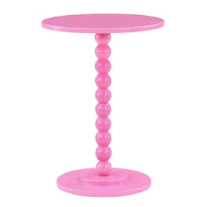 Classic Accents Venetian Islands 17.75 in. W Pink Round MDF Spindle Side Table