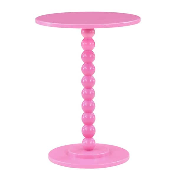 Convenience Concepts Classic Accents Venetian Islands 17.75 in. W Pink Round MDF Spindle Side Table