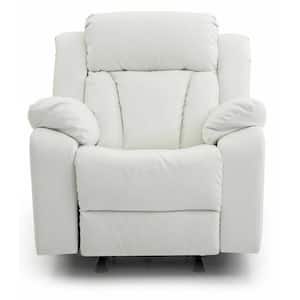 Daria White Faux Leather Upholstery Reclining Chair